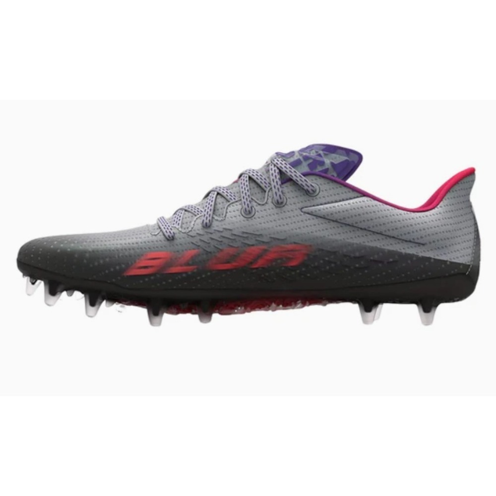 Under Armour® (Women's 8.5) Blur Smoke MC Football / Lacrosse Cleats, Grey/Black
